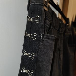 Black Gothic stretch jeans. Size 13 women.